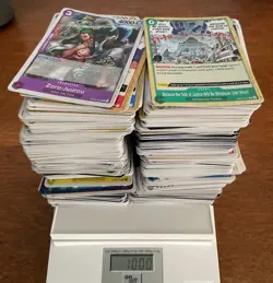 One Piece trading cards. 1 Kg of unchecked and unsorted - Image 1