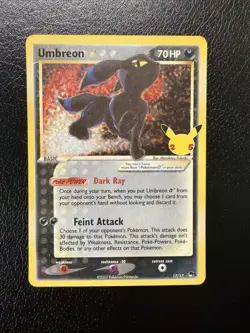 Umbreon Celebrations Classic Collection Holo Pokemon Card 17/17 NM - Image 1