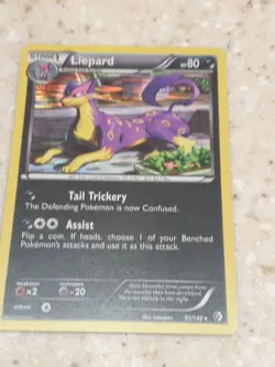 Pokemon - Liepard - 91/149 - Boundaries Crossed - Holo - Holo Rare NM - Image 1