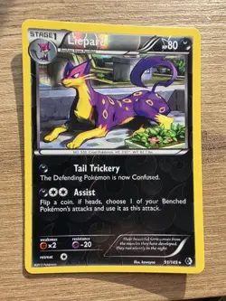 Pokemon TCG Liepard Boundaries Crossed 91/149 Reverse Holo Rare NM Condition - Image 1