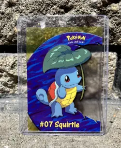 2000 Topps Pokemon #07 Squirtle Blue Logo TV Animation Clear Card #PC4 - Image 1