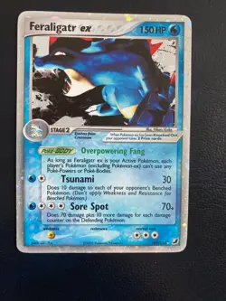 Feraligatr EX 103/115 EX Unseen Forces Holo Foil Near Mint Pokemon Card. - Image 1