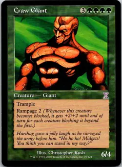 Magic the Gathering Craw Giant Time Spiral Timeshifted MTG Free Shipping! - Image 1