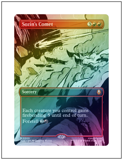 1x Sozin's Comet - 0309, Borderless Art Foil, Magic the Gathering, MTG NM - Image 1