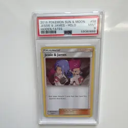 Pokemon 2019 Hidden Fates Jessie & James Trainer Holo Rare PSA 9 #58/68 - Image 1