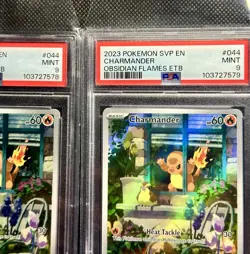 2 PSA 9 Sequence 2023 Pokemon EN ETB Promo 044 Charmander Obsidian Flames - Image 3