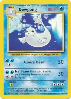 Dewgong - 25/102 - Uncommon - Unlimited Edition - Base Set #25/102 Pokemon TCG - Image 1