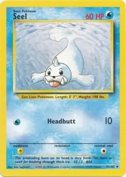 Seel - 41/102 - Uncommon - Unlimited Edition - Base Set #41/102 Pokemon TCG - Image 1