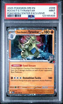 PSA 9 Team Rocket's Tyranitar #096 Promo (Pokemon Center Stamp) | MINT - Image 1