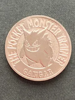 Gengar NO.094 Pokemon Battle Coin Medal 1997 Japan Pokemon RARE Nintendo Silver - Image 3