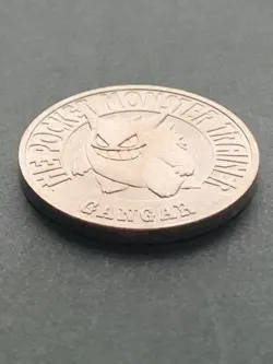 Gengar NO.094 Pokemon Battle Coin Medal 1997 Japan Pokemon RARE Nintendo Silver - Image 4