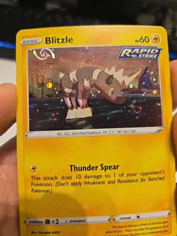 Blitzle Pokemon SWSH173 Black Star Promo with HD Swirl - Image 2