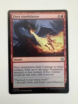 Fiery Annihilation Foil MTG Magic the Gathering Card NM Near Mint FDN - Image 1