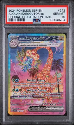 2024 POKEMON SURGING SPARKS SPECIAL ILLUSTRATION RARE ALOLAN EXEGGUTOR EX PSA 10 - Image 1