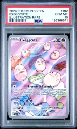 PSA 10 EXEGGCUTE 192/191 ILLUSTRATION RARE SURGING SPARKS POKEMON SSP IR - Image 1