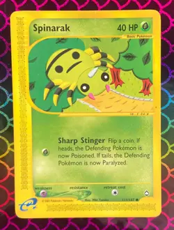 SPINARAK - 111/147 - Aquapolis - Common - Pokemon Card - LP - Image 2
