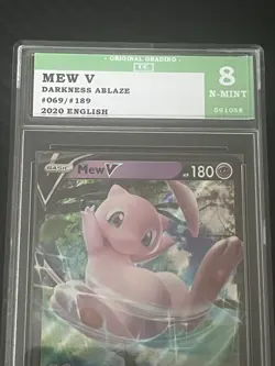 Mew V : Darkness Ablaze Pokemon TCG Card 069/189 2020 English : Grade 8 - Image 1