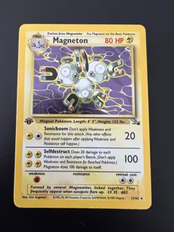 Magneton 11/62 Fossil 1st Edition 1999 Pokemon Card Holo Rare NM - Image 1