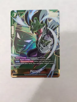 Piccolo FB08-065 Gold Alternate Art Saiyan's Pride Dragon Ball English Card Fusi - Image 1