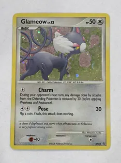 Pokemon TCG Glameow DP23 | Diamond and Pearl Promo Cosmos Holo | Lightly Played - Image 1