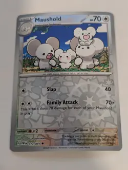 Maushold 074/091 - SV: Paldean Fates Reverse Pokemon Holo Foil Nice! - Image 1