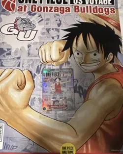 Bandai One Piece CCG Monkey.D.Luffy US Voyage Promo Holo Card - Image 1