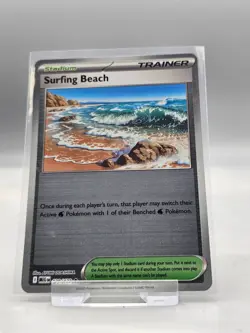 129/132 Surfing Beach : (Reverse Holo) Card : Mega Evolution : Pokemon TCG - Image 1