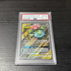 Pokemon Card Venusaur & Snivy GX SM229 Promo Alt Art PSA 8 - NM-MT - Image 2