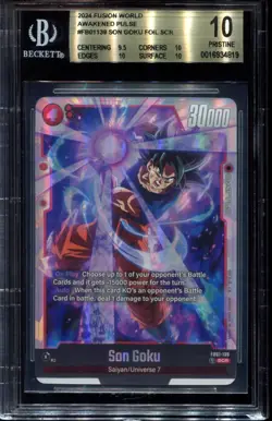 Son Goku FB01-139 SCR BGS 10 Awakened Pulse Dragon Ball Fusion World Super Card - Image 1
