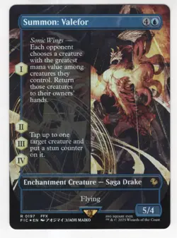 MTG Final Fantasy Commander Foil Rare #0197 Summon Valefor - Image 1