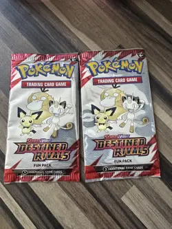Pokemon Destined Rivals Fun Packs (Sealed Pack with 3 Cards) X2 - fast post - Image 1