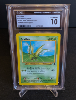 [AUS] Scyther No. 45 CGC 10 English Pokemon Card Black Star Promo WOTC 2000 - Image 1