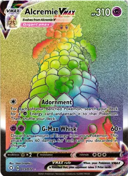 Pokemon TCG Alcremie VMAX (Secret) 073/072 Shining Fates Holo NM - Image 1