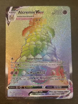 Alcremie VMAX (Secret) 073/072 Shining Fates Holo Rare Rainbow Pokemon TCG NM - Image 1