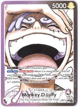 ULTRA RARE ALT ART LOW POP CUSTOM ONE PIECE!!! Monkey D. Luffy HOLOFOIL Leader - Image 1