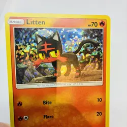 Pokemon Card TCG - Litten - McDonalds Promo 3/12 Holo Rare Near Mint 2016 - Image 2