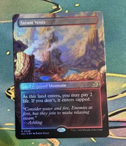 Steam Vents - R0348 Foil (Borderless) - Lorwyn Eclipsed - MTG - NM - Image 1