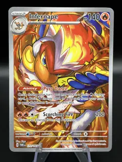 Pokemon TCG Infernape Scarlet & Violet Twilight Masquerade Holo Card 173/167 - Image 1