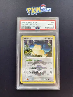Pokemon TCG Snorlax FireRed & LeafGreen 15/112 Reverse Holo Rare PSA 8 NM-MT. - Image 1