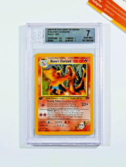 Pokemon BGS 7 Blaine's Charizard #2 First Edition Gym Challenge 2000 English - Image 1