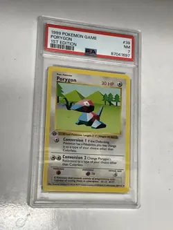 Pokemon 1999 Porygon 39/102 1st Edition Shadowless PSA 7 NEAR MINT WOTC WIZARDS - Image 1