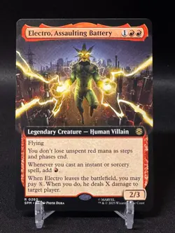 MTG Electro, Assaulting Battery (Extended Art) Marvel's Spider-Man #260 - NM - Image 1