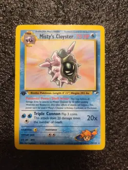 Pokemon TCG Misty's Cloyster Gym Heroes 1st Edition Rare 29/132 WOTC 2000 - Image 1