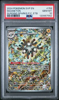 2024 POKEMON SVP EN-SV BLACK STAR PROMO #159 MAGNETON PSA 10 - Image 1