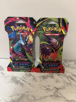 Pokemon TCG Mega Evolution AND Phantasmal Flames 4 NEW Sleeved Booster Packs - Image 5