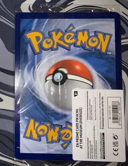 Pikachu At The Museum Jumbo Pokemon Promo Card -Natural History Museum - In Hand - Image 2