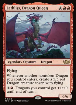 x1 Lathliss, Dragon Queen R MTG Commander: Tarkir: Dragonstorm M/NM, English - Image 1
