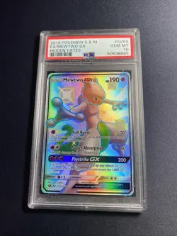 2019 Mewtwo GX SV59/SV94 Holo Full Art Shiny Rare Pokemon TCG PSA 10 Gem Mint - Image 1