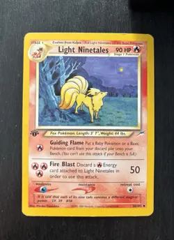 Pokemon Light Ninetales 50/105 1st Edition Neo Destiny Rare WOTC Vintage 2002 - Image 1