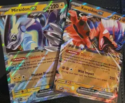 Pokemon TCG Miraidon EX SVP028 + Koraidon EX SVP 029 Black Star Promos English - Image 1